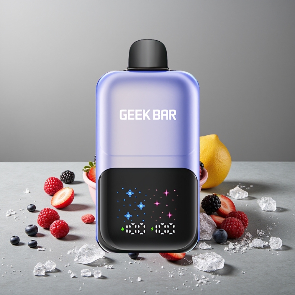 GEEK BAR 2GO 50000 Puffs Dual Tank 20ml Interaktiver Bildschirm Mixed Berries Ice