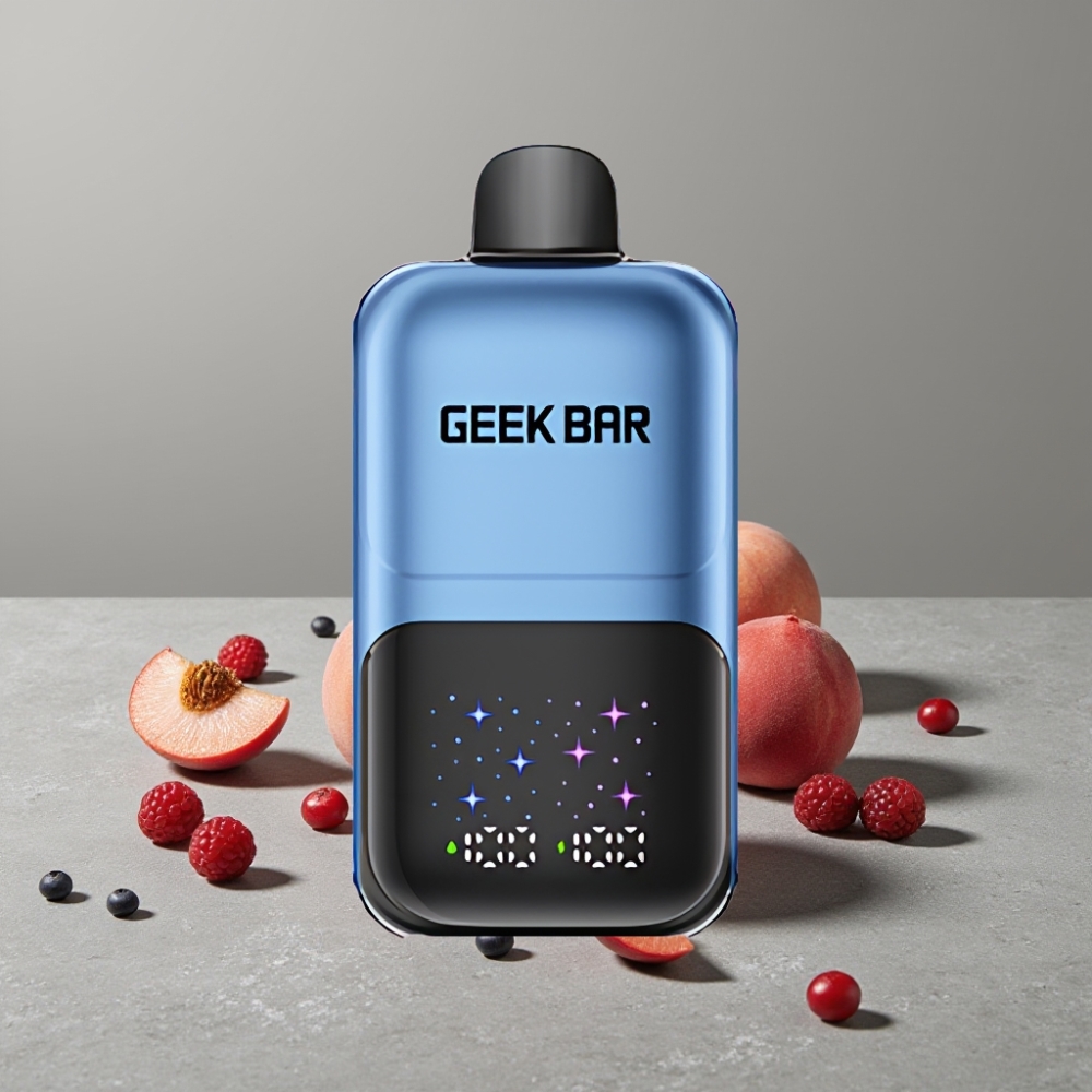 GEEK BAR 2GO 50000 Puffs Dual-Tank 20ml Interaktiver Bildschirm Peach & Berries