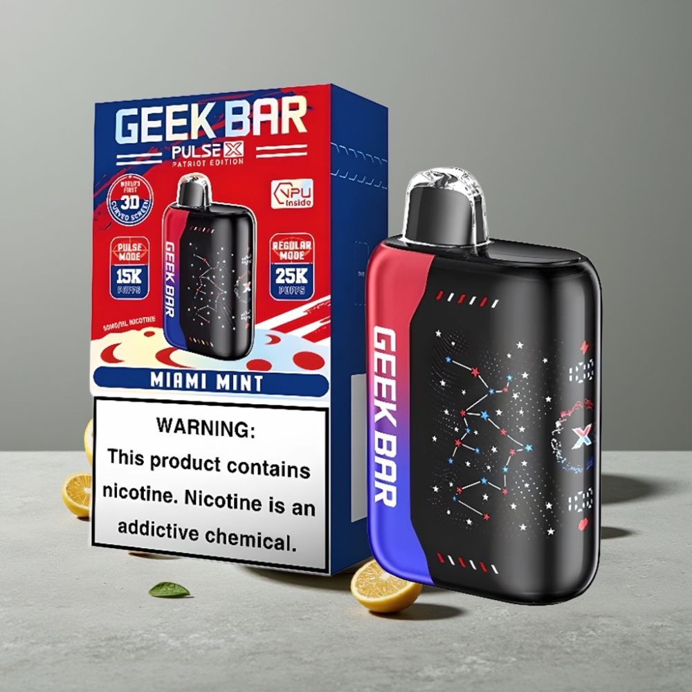 GEEK BAR Pulse X 25000 Puffs 18mL Dual Mesh Coil Patriot Edition