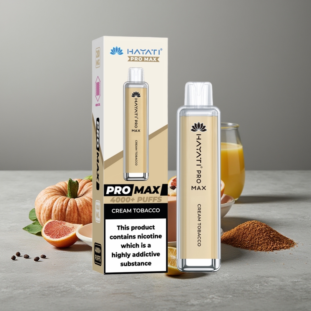 Hayati Pro Max 4000 Puffs 1400mAh Dual Mesh Crystal Einweg-Vape