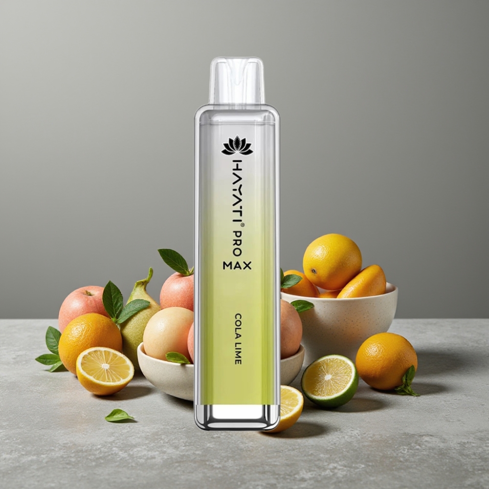 Hayati Pro Max 4000 Puffs Dual Mesh Coil 1400mAh TPD Einweg-Vape Cola Lime