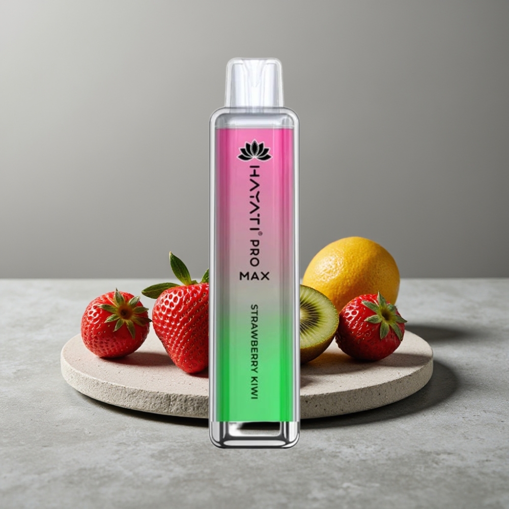 Hayati Pro Max 4000 Puffs Dual Mesh Coil 1400mAh TPD Einweg-Vape Strawberry Kiwi