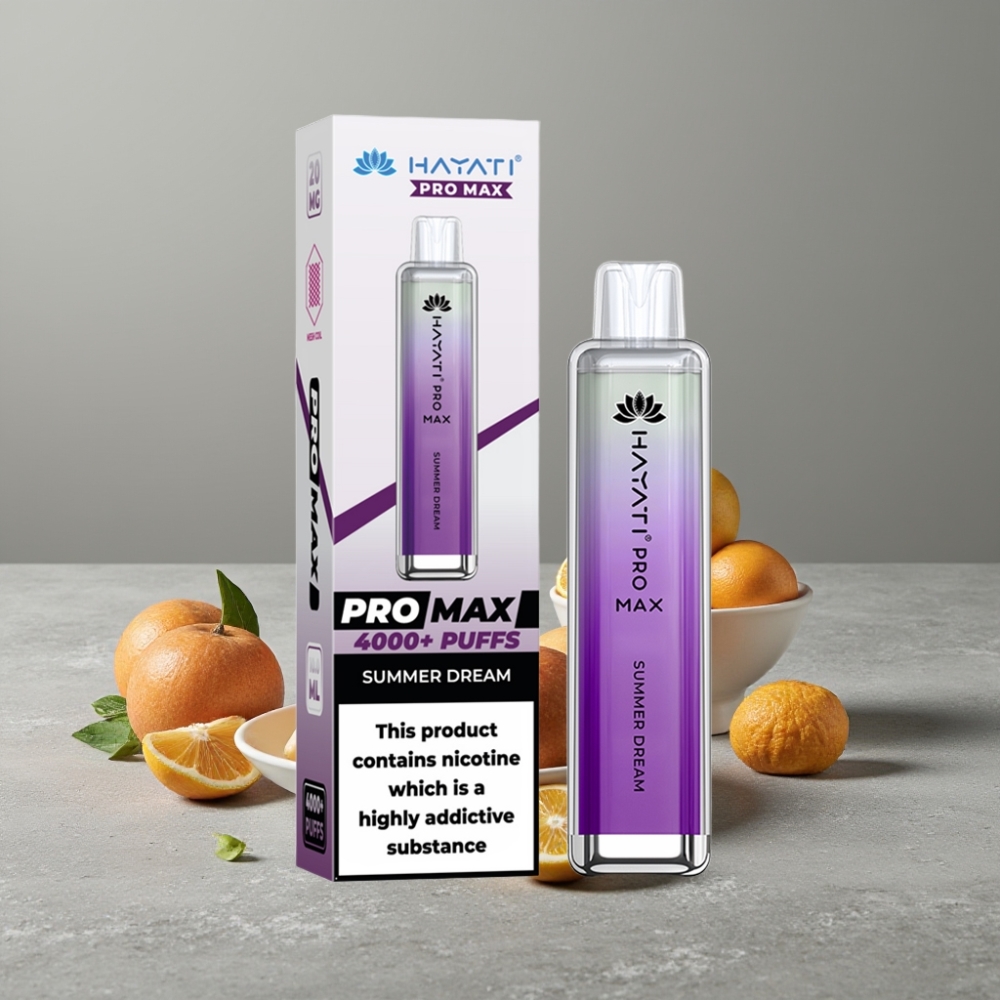 Hayati Pro Max 4000 Puffs Dual Mesh Coil LED Rechargebar TPD