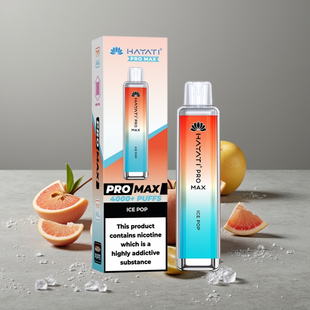 Hayati Pro Max 4000 Puffs Dual Mesh Coil Rechargebar LED Ice Pop