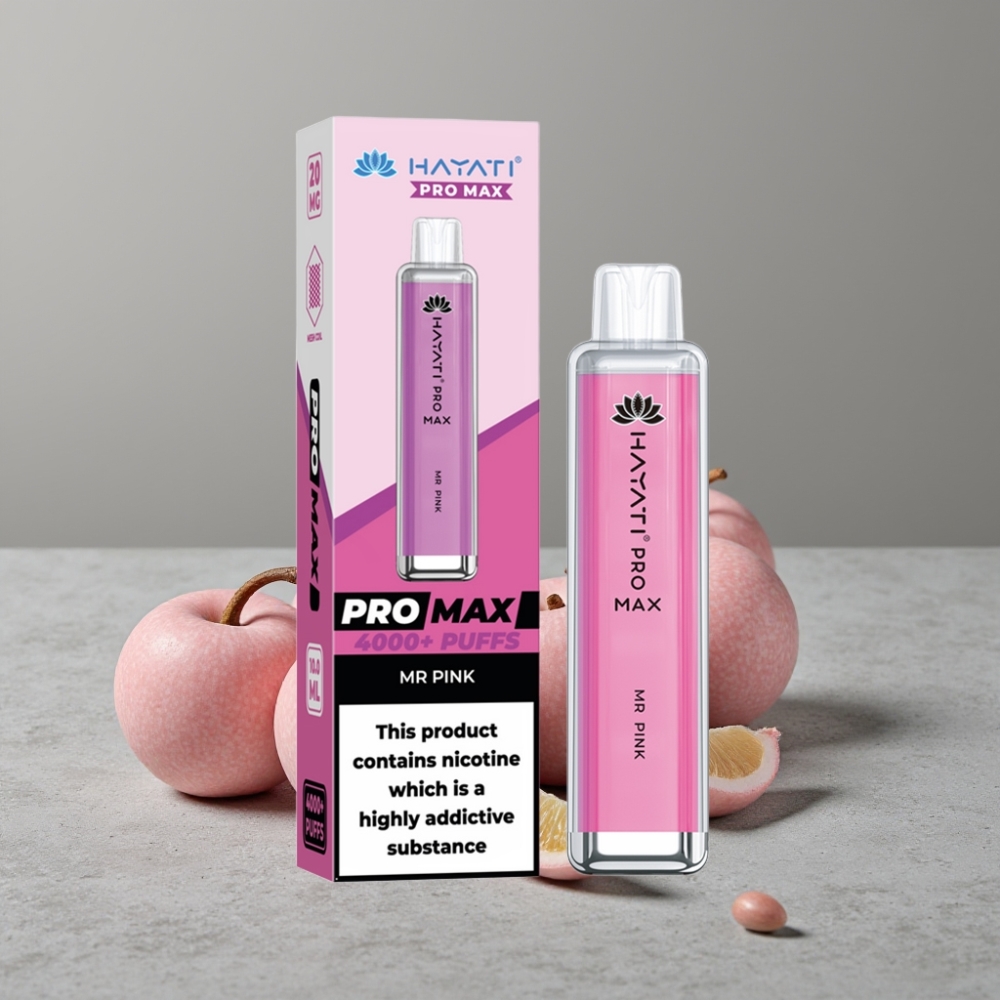 Hayati Pro Max 4000 Puffs Dual Mesh Coil Rechargebar LED TPD