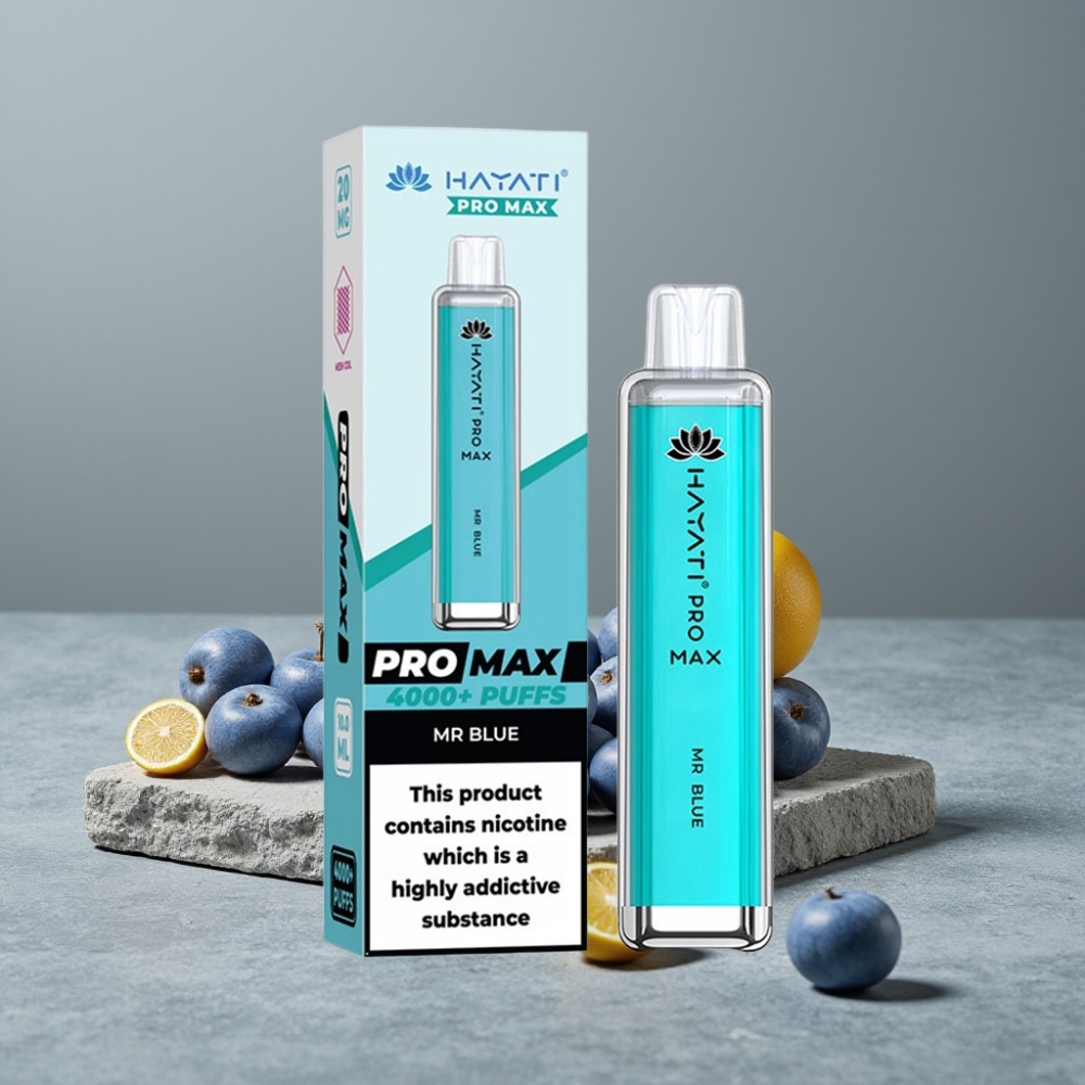 Hayati Pro Max 4000 Puffs Dual Mesh Coil Rechargebar LED TPD