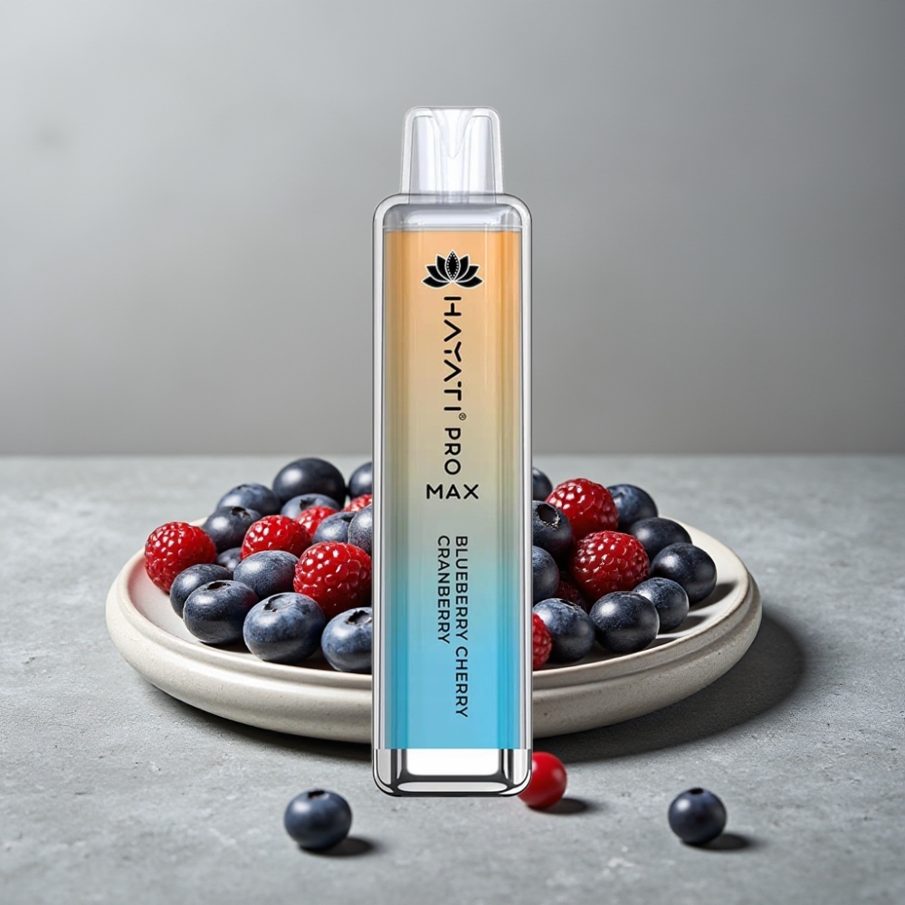 Hayati Pro Max 4000 Puffs Dual Mesh Coil Rechargebar TPD-Konform Blau-Kirsche-Cranberry