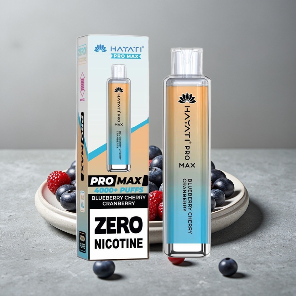 Hayati Pro Max 4000 Puffs Dual Mesh Coil Rechargebar TPD-Konform Blau-Kirsche-Cranberry