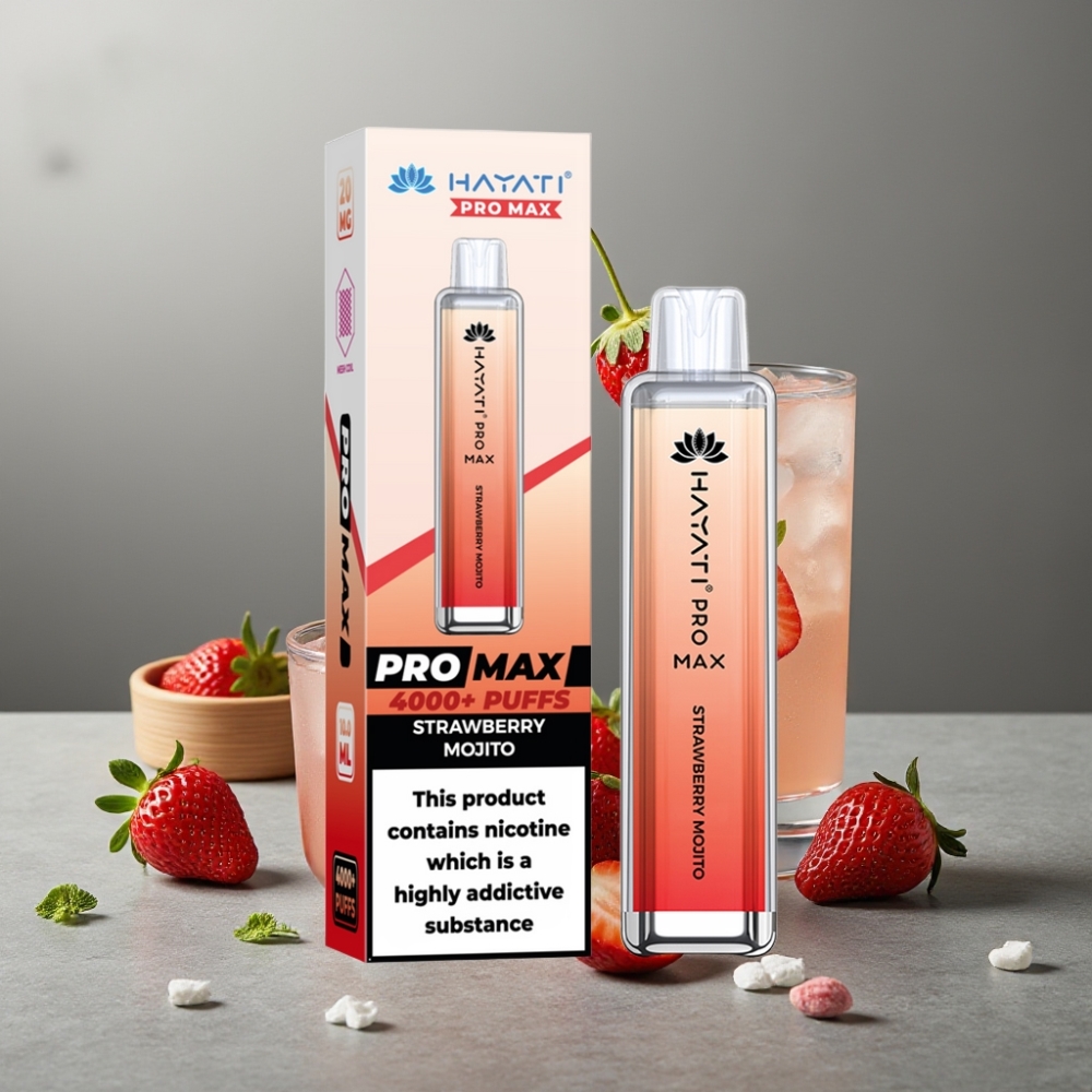 Hayati Pro Max 4000 Puffs Wiederaufladbar Dual Mesh Coil LED Crystal