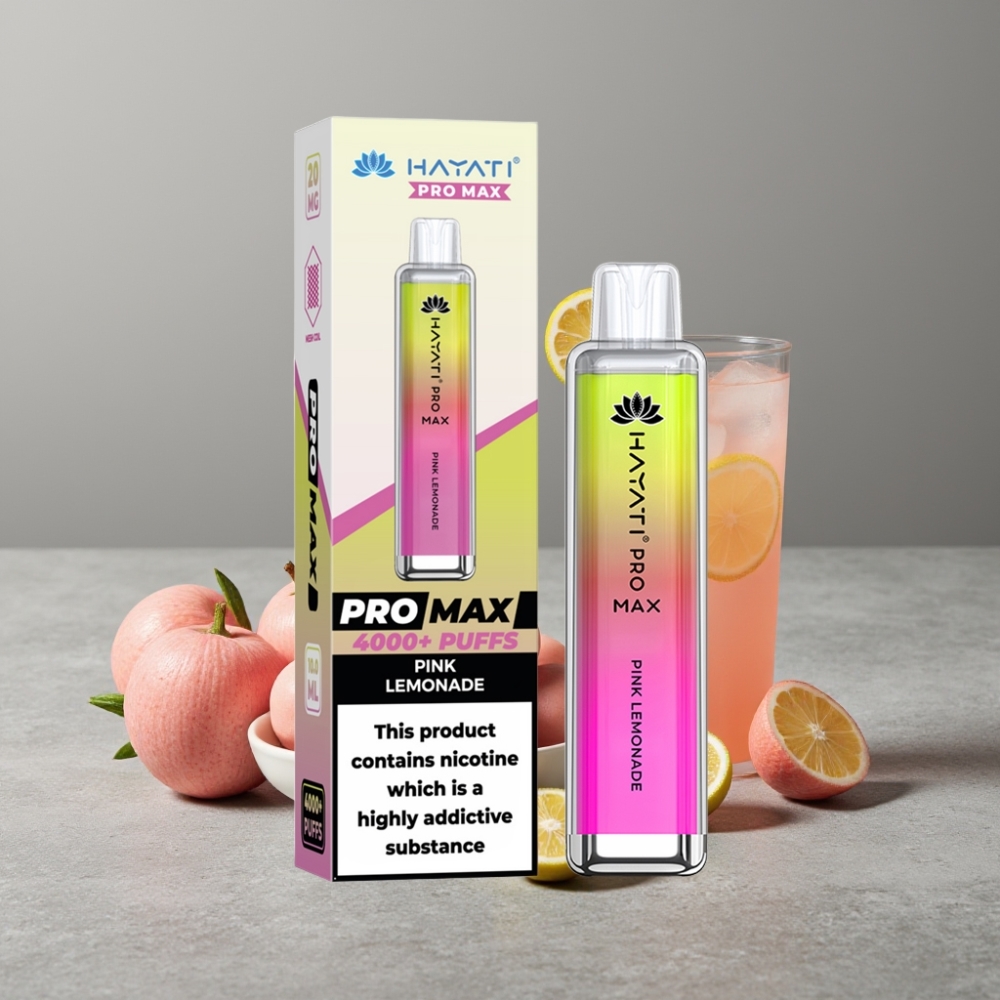Hayati Pro Max 4000 Puffs Wiederaufladbar Kristall Pink Lemonade