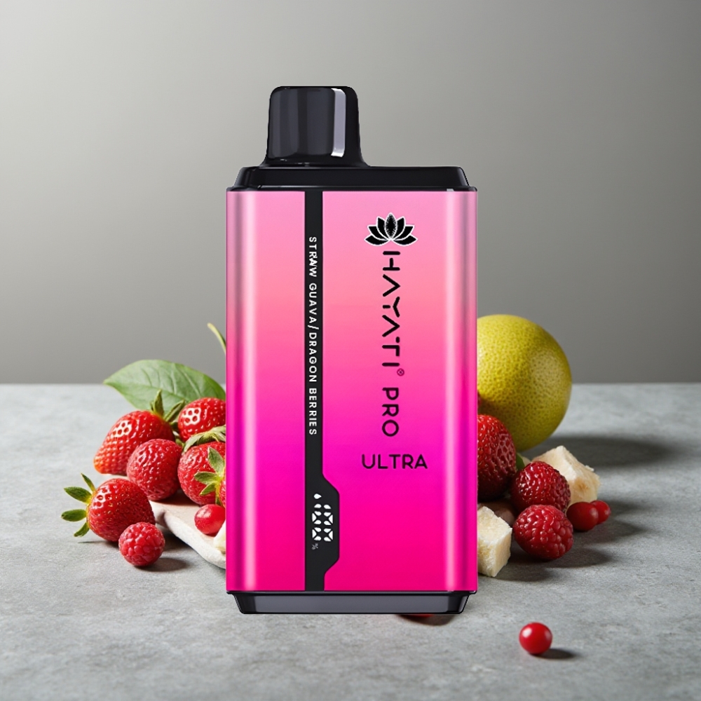 Hayati Pro Ultra 15000 Puffs 850mAh 24ml 2% Erdbeer Guava Drachenbeeren