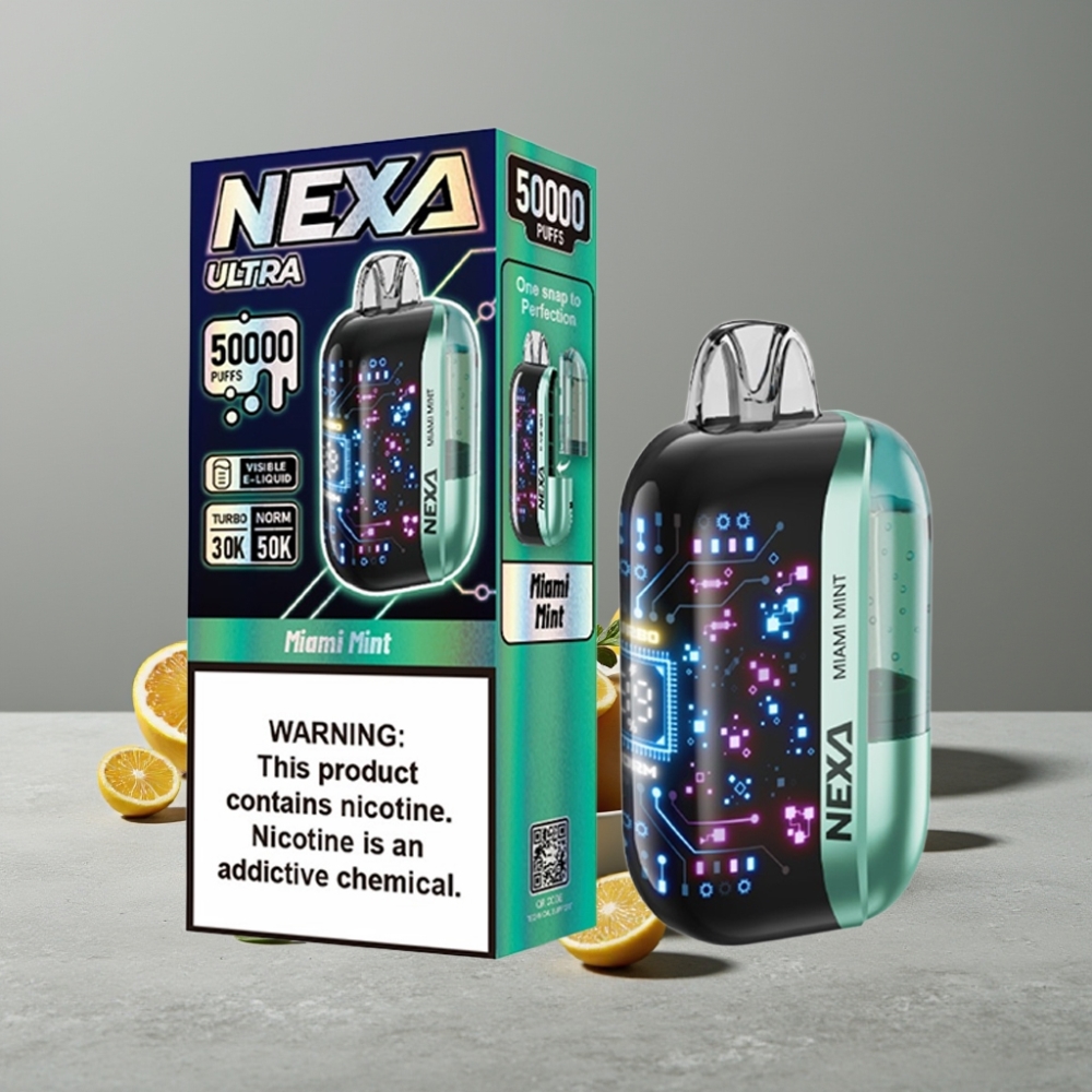 NEXA Ultra 50000 Puffs 20ml 5% Miami Mint Dual Mesh Typ-C