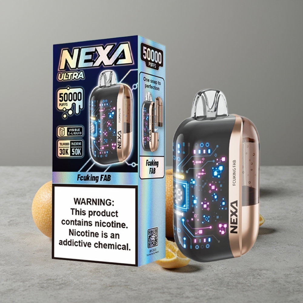 NEXA Ultra 50K 20ml 5% Dual Mesh Typ-C 3D Anzeige Einweg-Vape Fcuking Fab