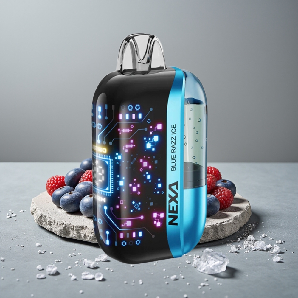 NEXA Ultra 50K 20ml 5% Typ-C 3D-Anzeige Einweg-Vape Blue Razz Ice