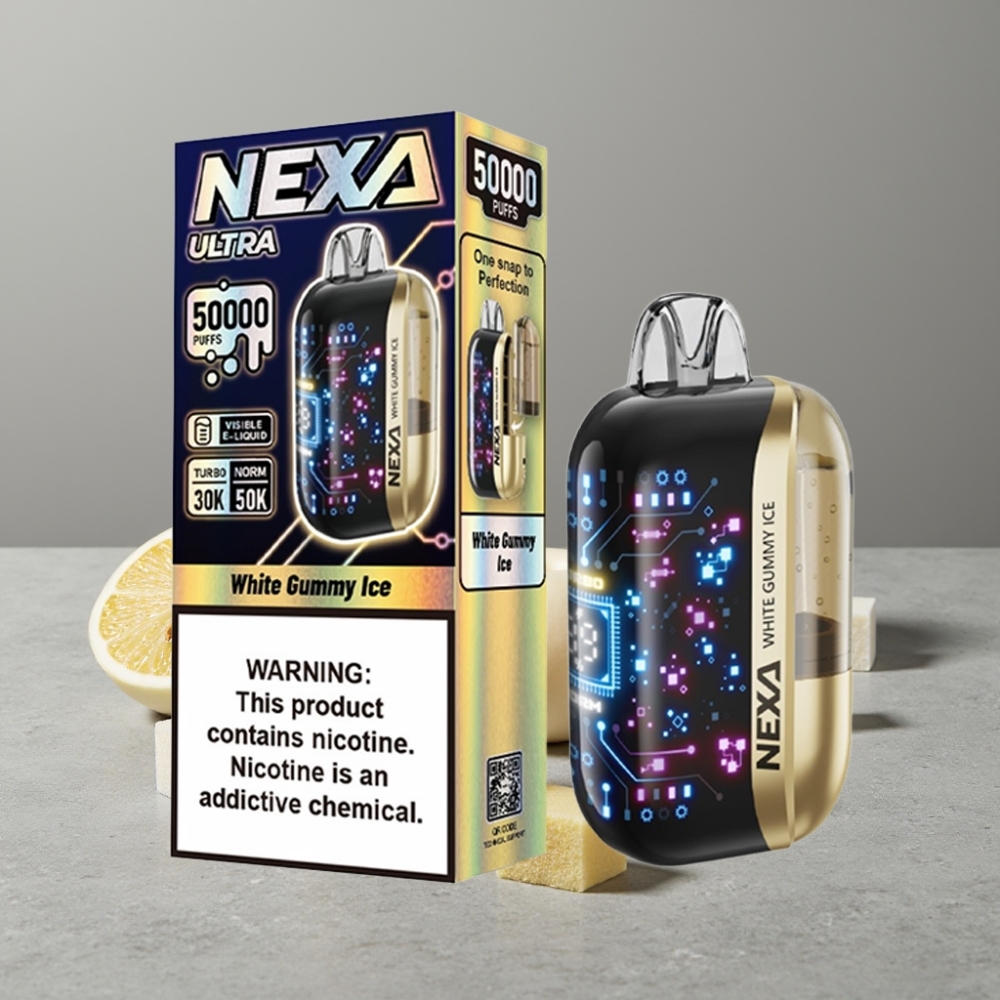 NEXA Ultra 50K White Gummy Ice 20ml 5% Typ-C 3D-Anzeige