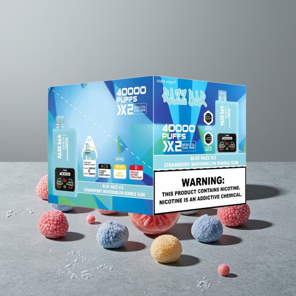 Razz Bar 40000 Puffs Power Anzeige Mesh Coil Type-C
