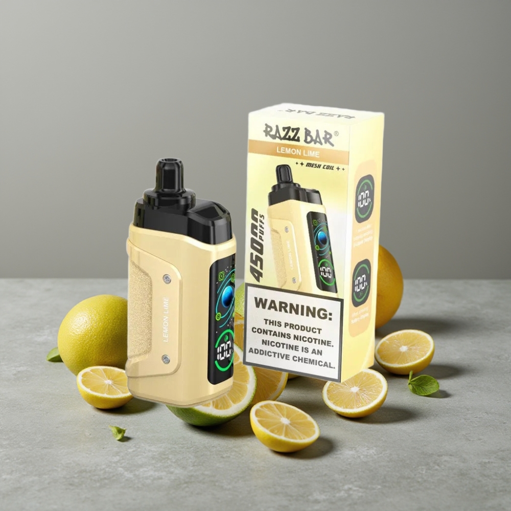 Razz Bar 45000 Puffs 1.0 Ohm Mesh Luftstrom Lemon Lime