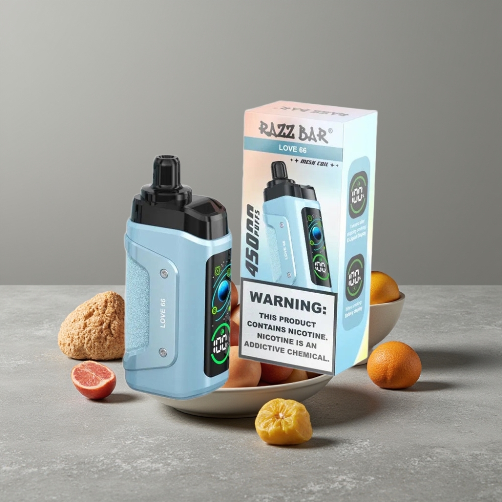 Razz Bar 45000 Puffs 1.0 Ohm Mesh Luftstrom Typ-C Love 66