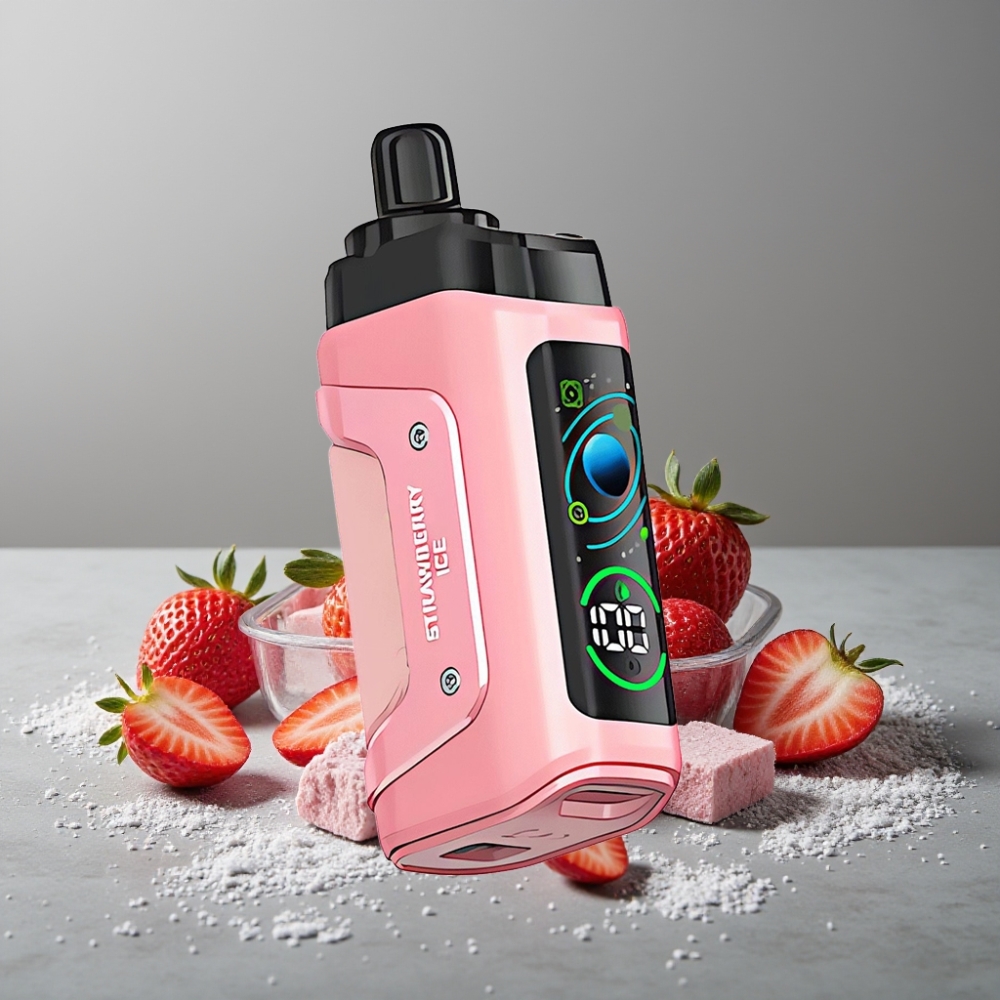 Razz Bar 45000 Puffs 1.0 Ohm Mesh Typ-C Wiederaufladbar Erdbeer-Eis
