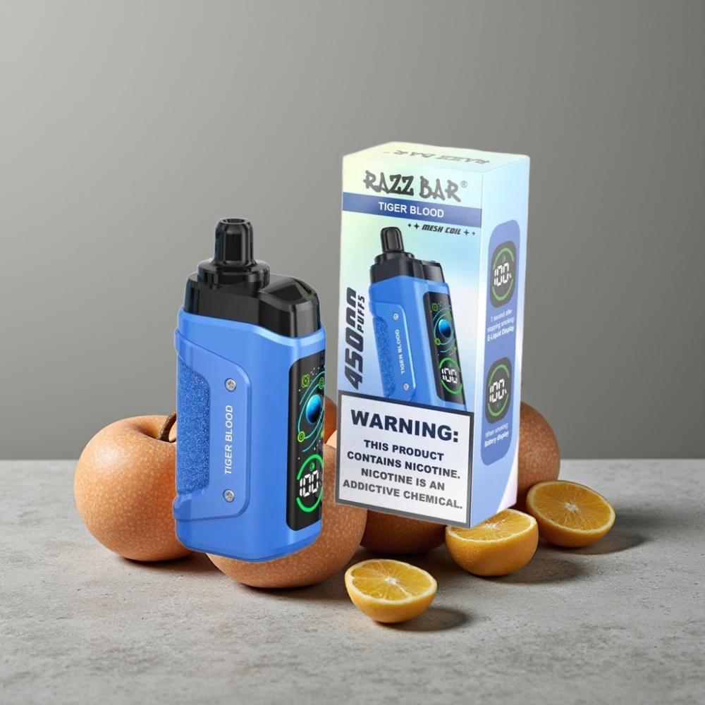 Razz Bar 45000 Puffs Mesh Coil Typ-C Ladebar Tiger Blood
