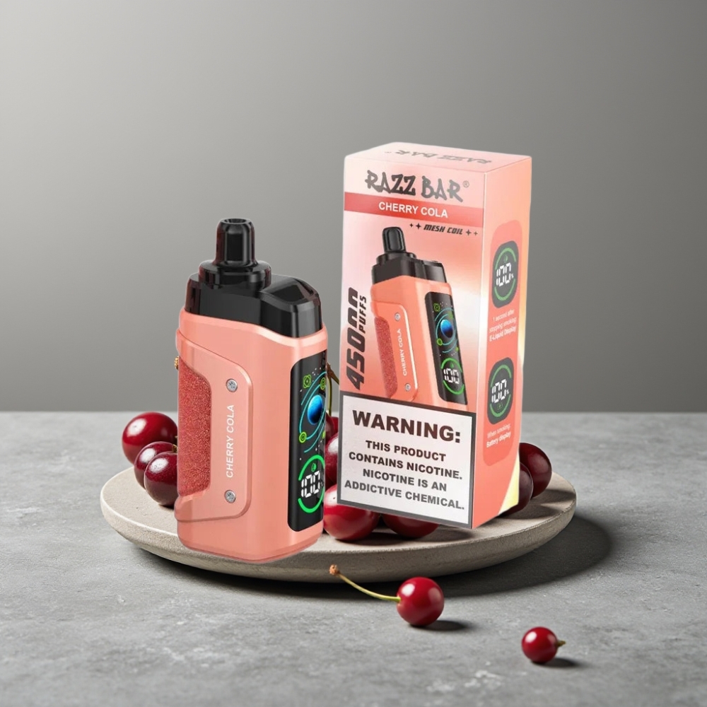 Razz Bar 45000 Puffs Typ-C Aufladbar 20 mg/ml Kirsch-Cola