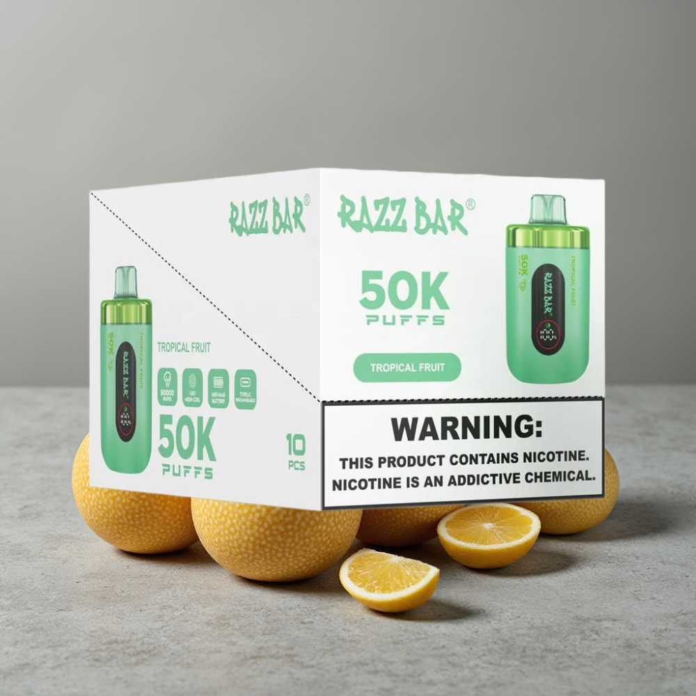 Razz Bar 50K Puffs 1.0 Ohm Mesh 650mAh Tropical Fruit
