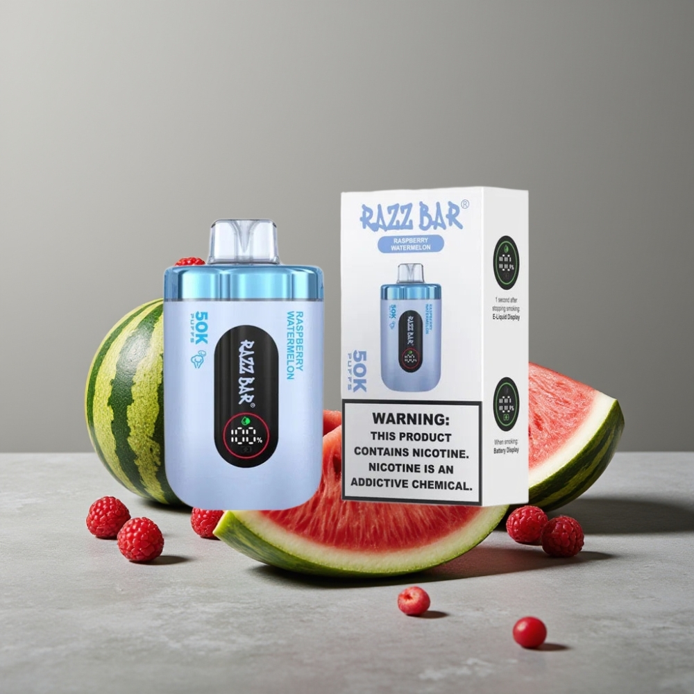 Razz Bar 50K Puffs 1.0 Ohm Mesh 650mAh Typ-C Raspberry Wassermelone