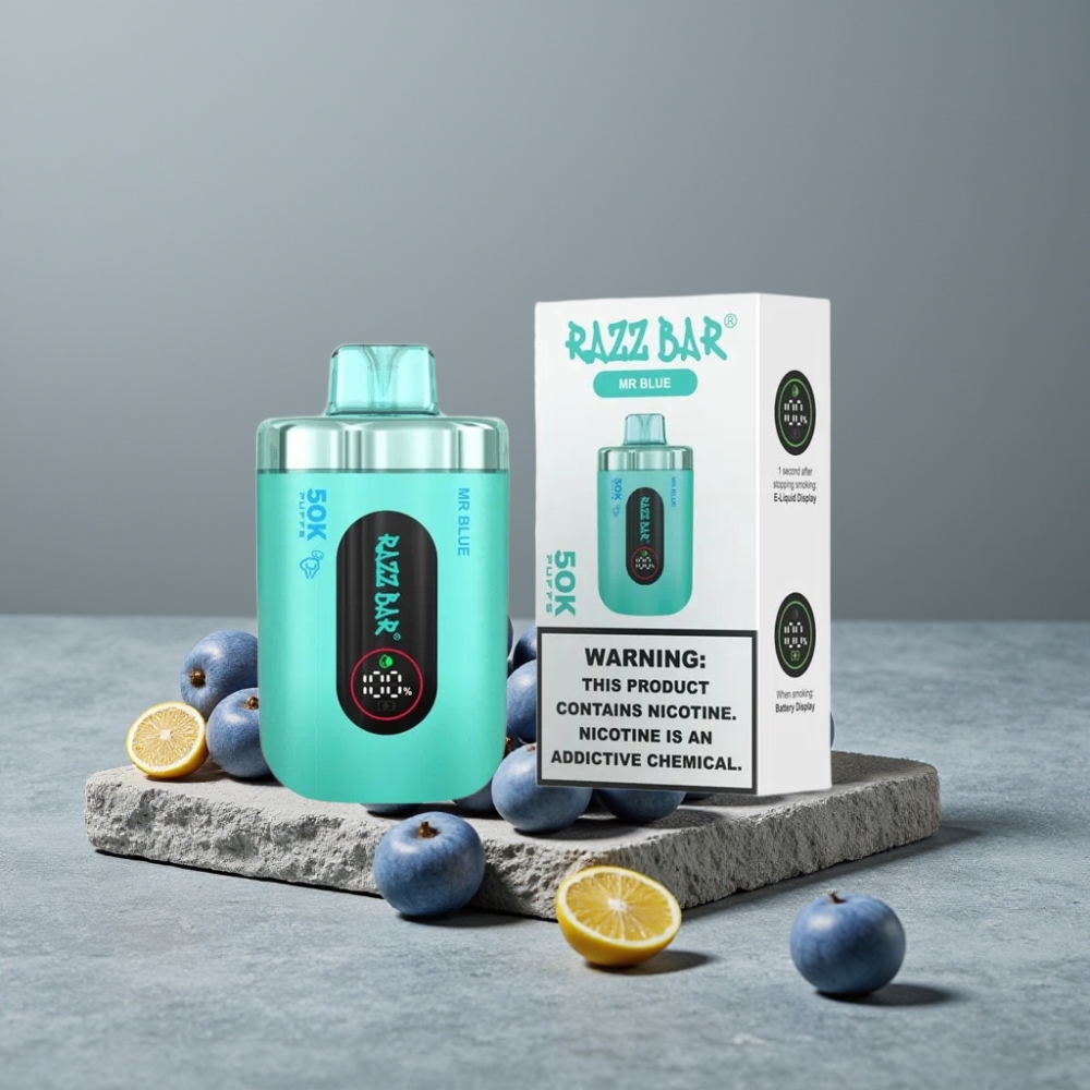 Razz Bar 50K Puffs 1.0 Ohm Mesh Coil Mr Blue