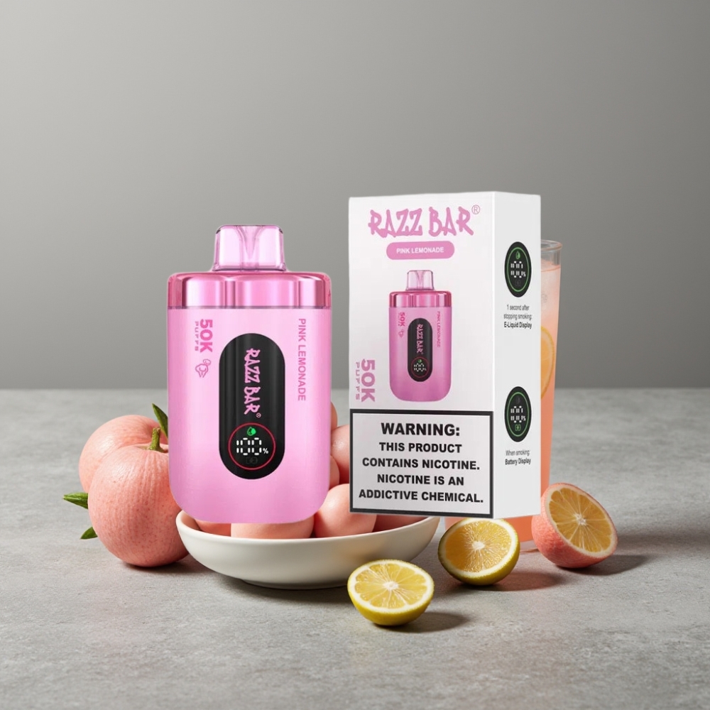 Razz Bar 50K Puffs 1.0 Ohm Mesh Pink Lemonade