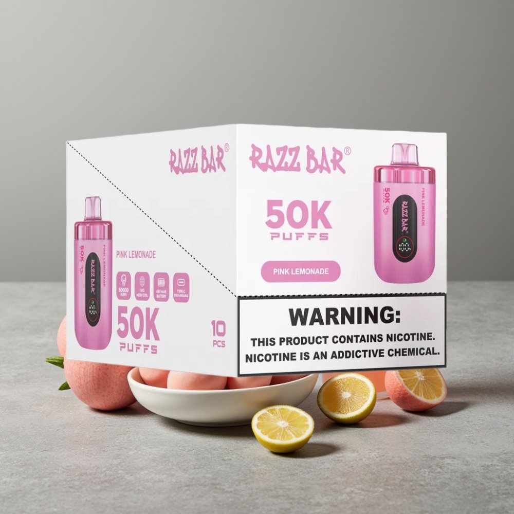 Razz Bar 50K Puffs 1.0 Ohm Mesh Pink Lemonade