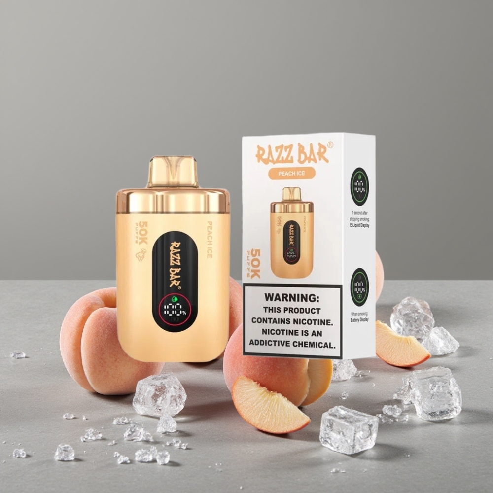Razz Bar 50K Puffs Mesh Coil Peach Ice Einweg-Vape
