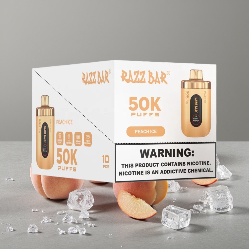 Razz Bar 50K Puffs Mesh Coil Peach Ice Einweg-Vape