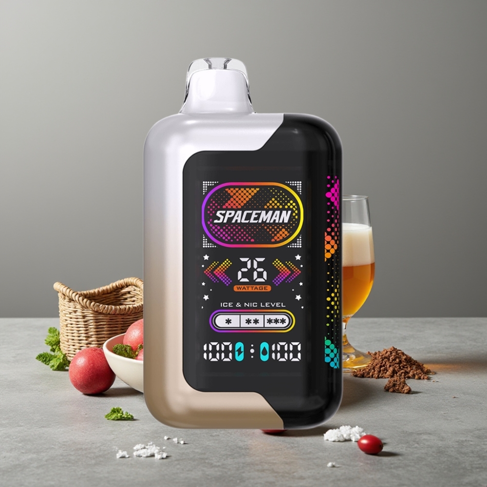 SMOK Spaceman SP40000 0% Nikotin 20ml 40000 Züge LED-Anzeige Dual-Coil Typ-C