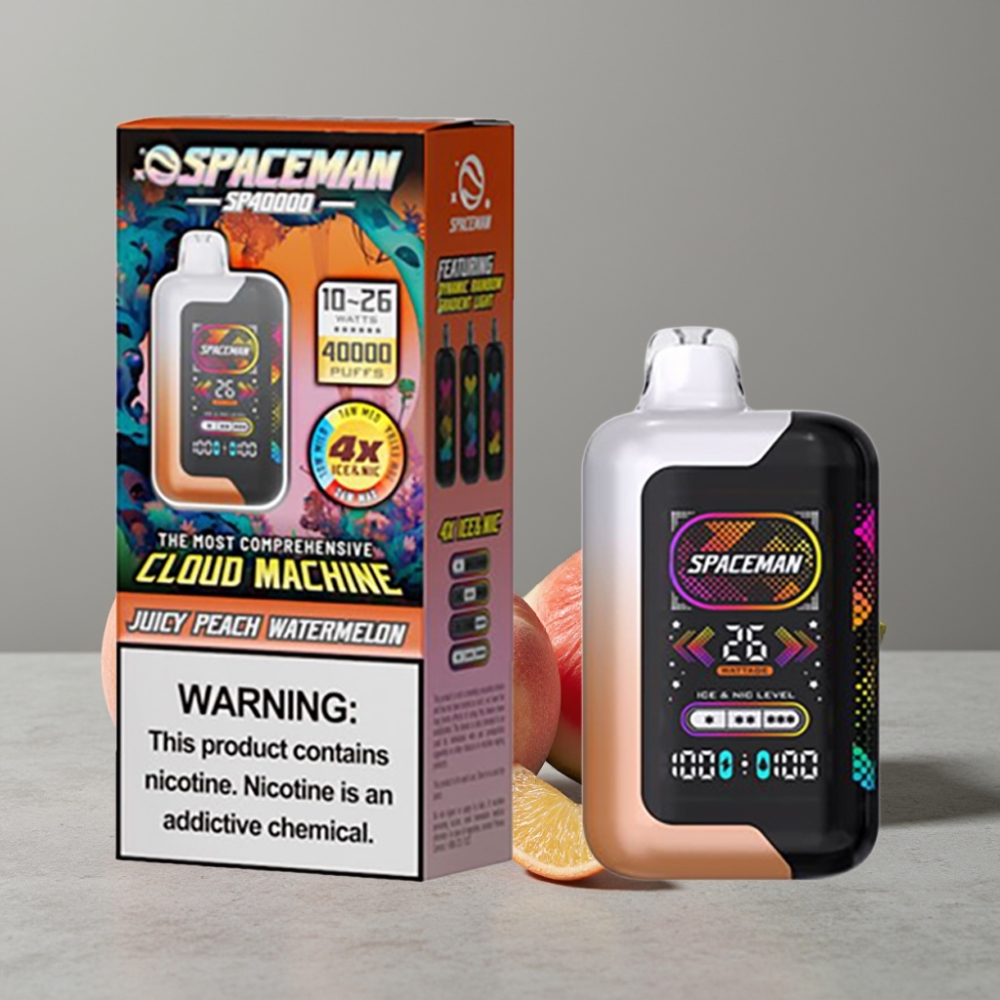SMOK Spaceman SP40000 Zero Nikotin Disposable 20ml 40000 Züge Dual Coil LED Typ-C