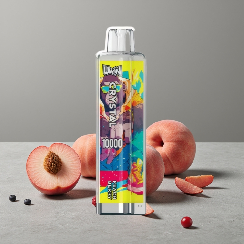 UWIN Crystal 10000 Puffs 18ml 5% Mesh RGB Peach Berry