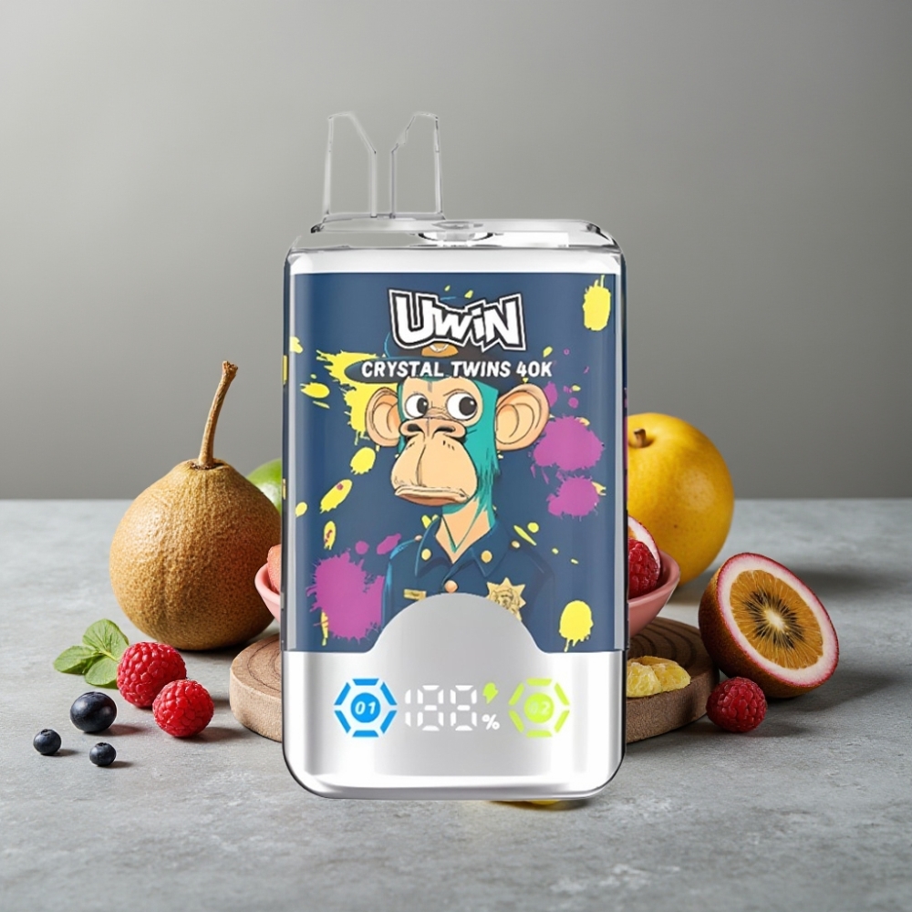 UWIN Crystal Twins 40000 Puffs 32ml Dual-Flavor Mesh 0,6Ω Typ-C