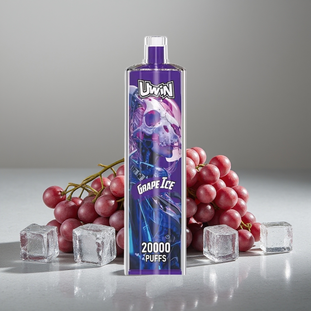 Uwin Shisha Hookah Crystal 20000 Puffs 22ml Mesh Typ-C Grape Ice