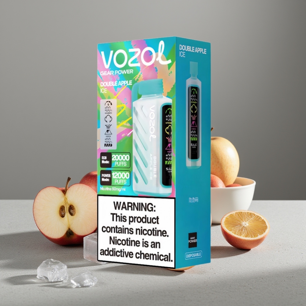 VOZOL Gear Power 20000 Puffs Dual Mesh Coil 20mL Double Apple Ice