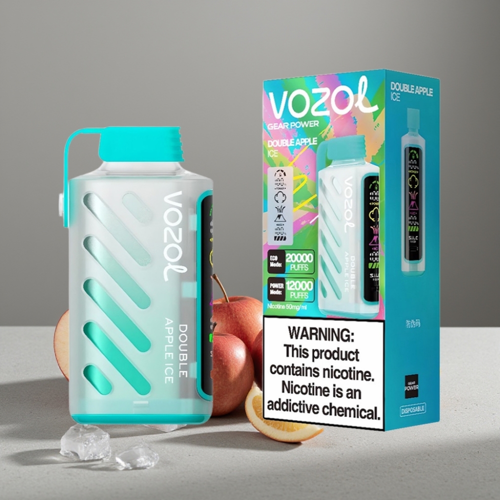 VOZOL Gear Power 20000 Puffs Dual Mesh Coil 20mL Double Apple Ice