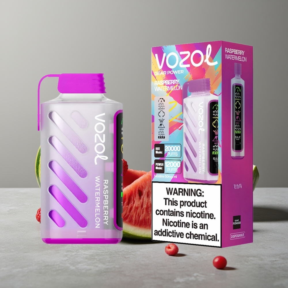 VOZOL Gear Power 20000 Puffs Dual Mesh Coil 20mL Raspberry Watermelon
