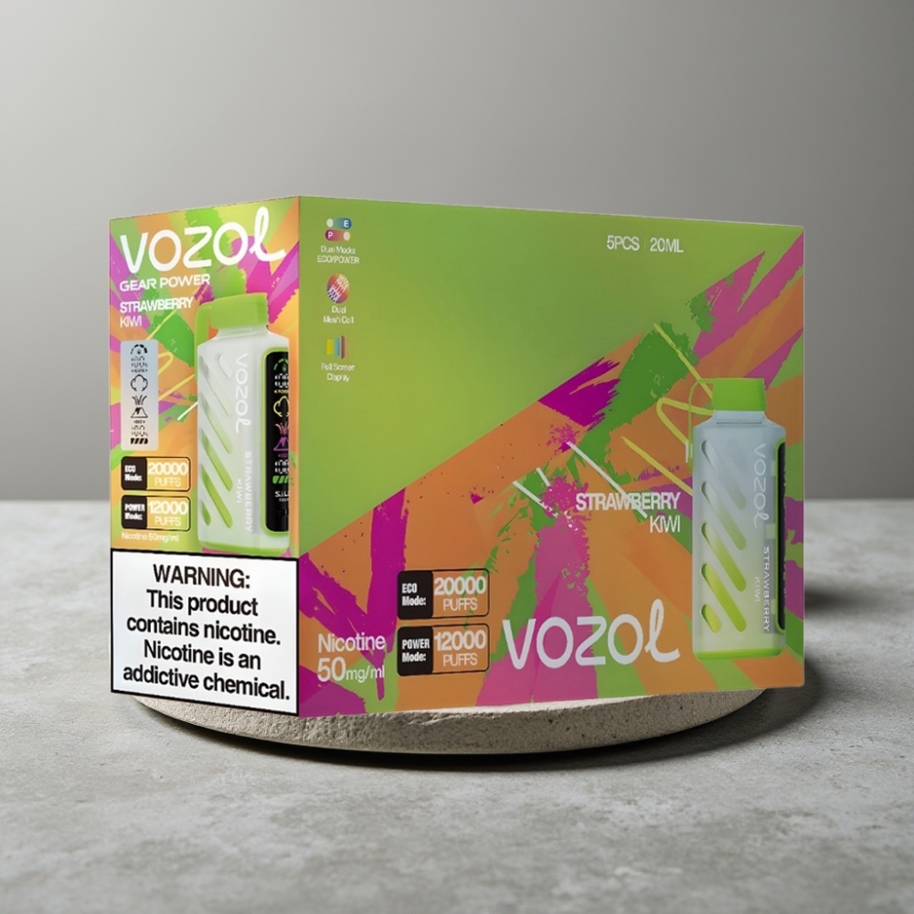 VOZOL Gear Power 20000 Puffs Dual Mesh Coil 20mL Strawberry Kiwi