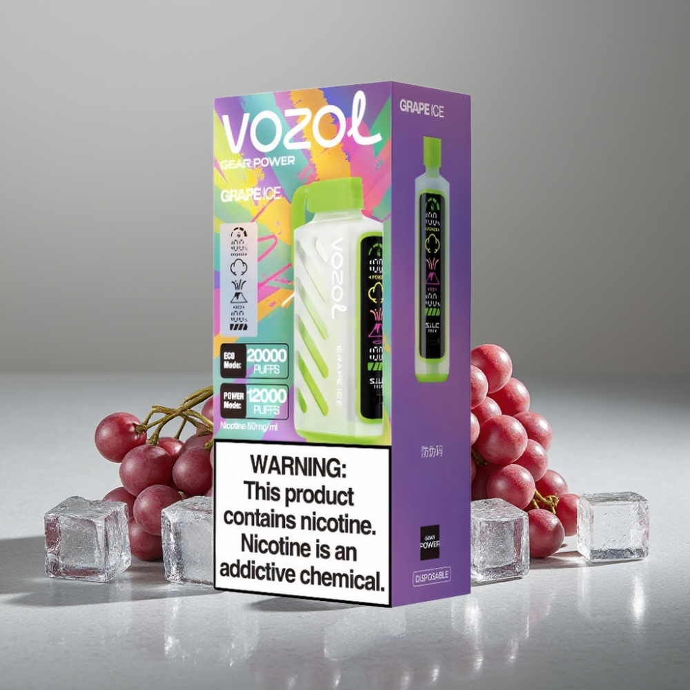 VOZOL Gear Power 20000 Puffs Dual Mesh Grape Ice 20mL 50mg