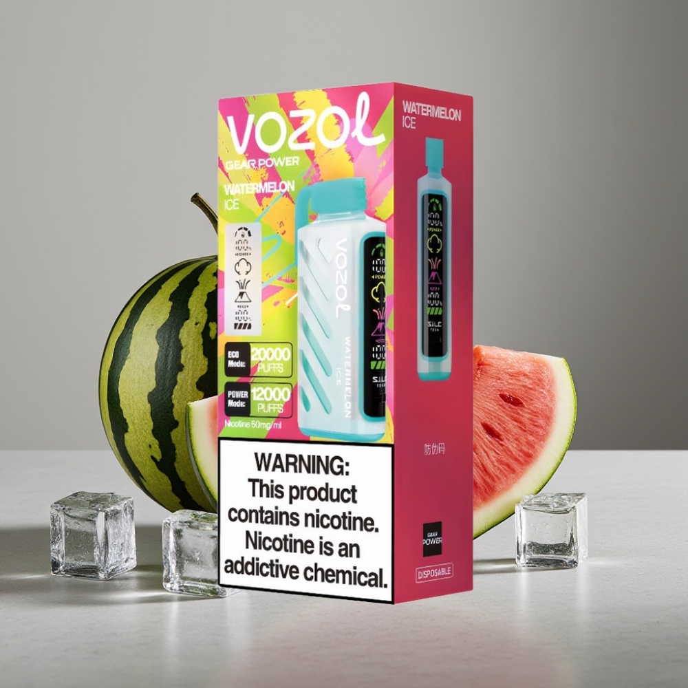 VOZOL Gear Power 20000 Puffs Dual Mesh Watermelon Ice 20mL 50mg