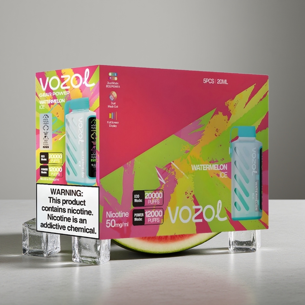 VOZOL Gear Power 20000 Puffs Dual Mesh Watermelon Ice 20mL 50mg