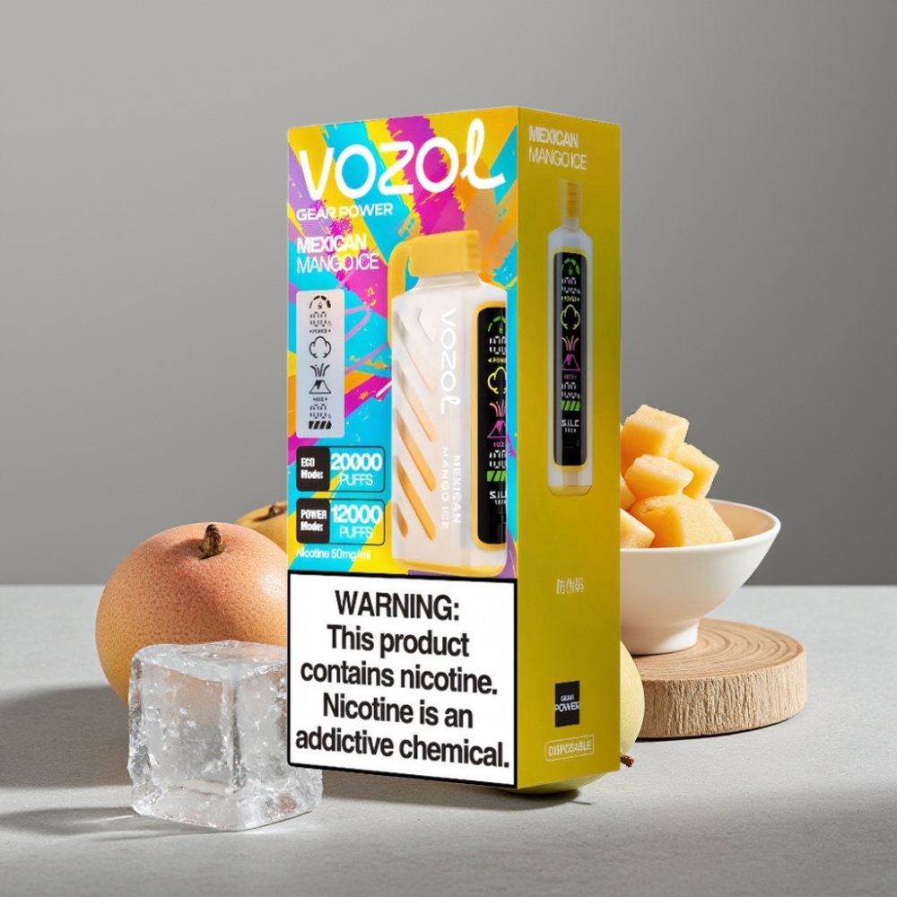 VOZOL Gear Power 20000 Puffs S.i.L.C. Tech Dual Mesh 20mL Mexican Mango Ice