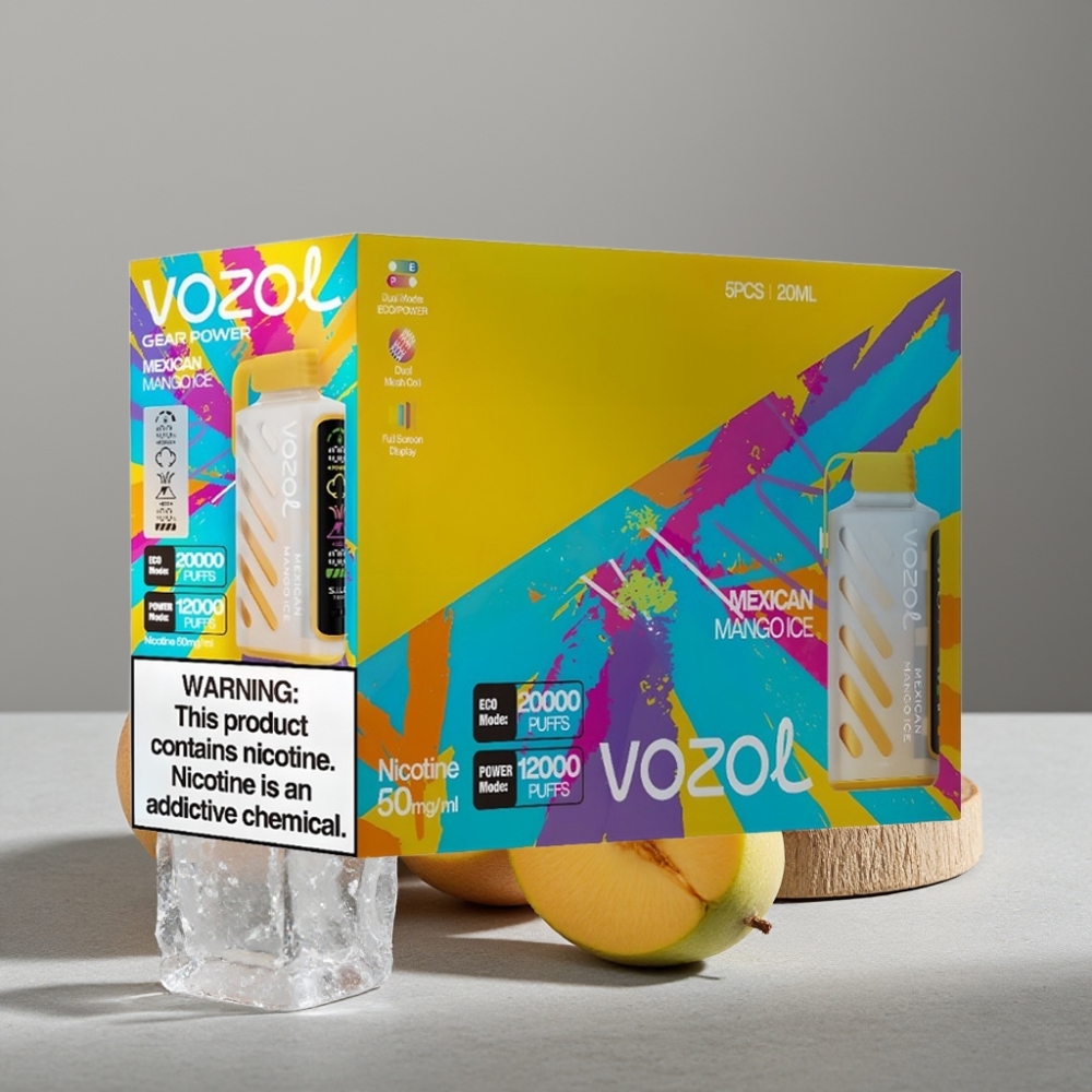 VOZOL Gear Power 20000 Puffs S.i.L.C. Tech Dual Mesh 20mL Mexican Mango Ice