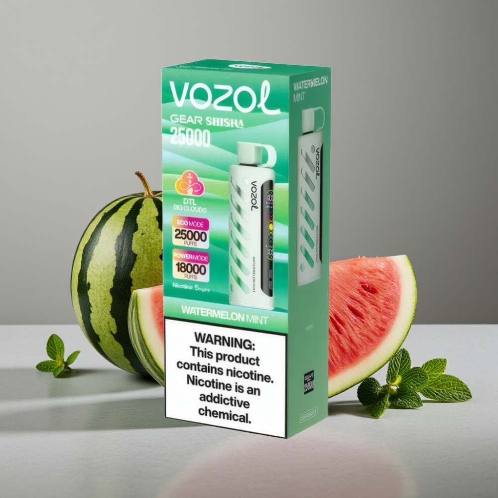 VOZOL Gear Shisha 25000 Puffs Dual Mesh 1000mAh Watermelon Mint