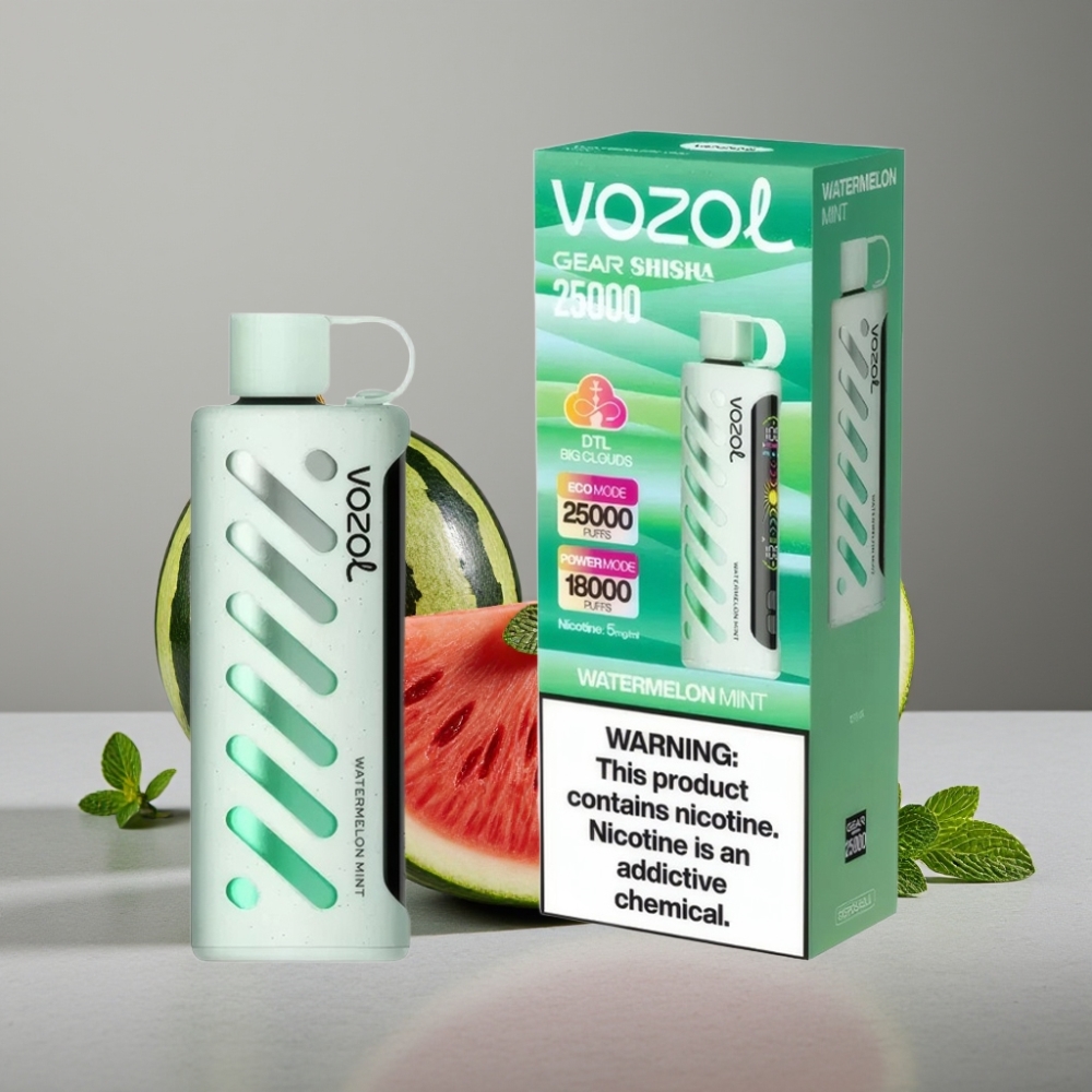 VOZOL Gear Shisha 25000 Puffs Dual Mesh 1000mAh Watermelon Mint
