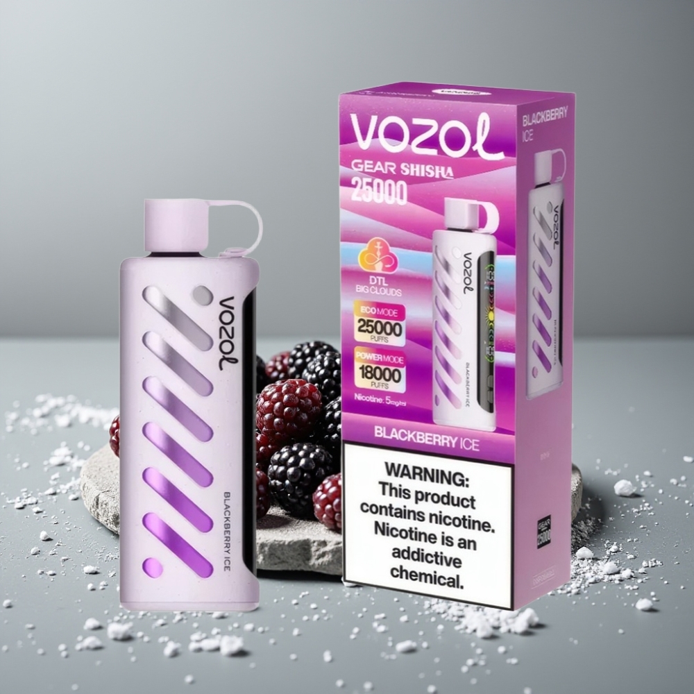 VOZOL Gear Shisha 25000 Puffs Dual Mesh 5mg Blackberry Ice