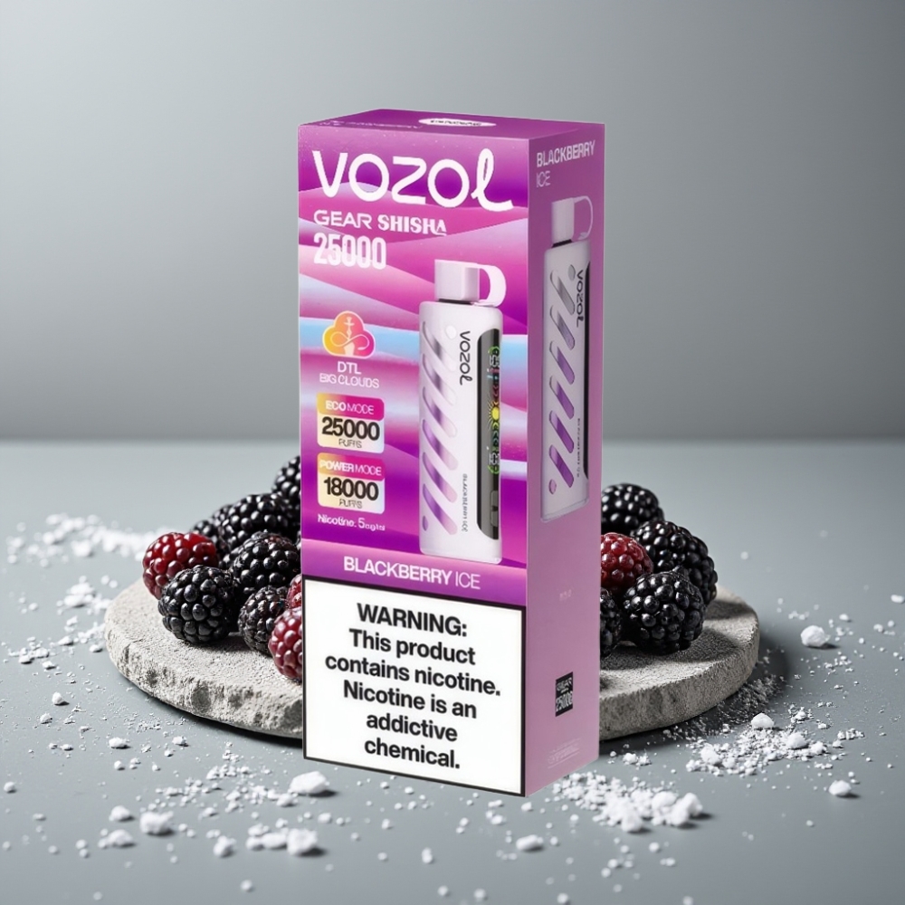 VOZOL Gear Shisha 25000 Puffs Dual Mesh 5mg Blackberry Ice